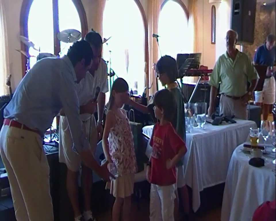 Girl picking the ball up